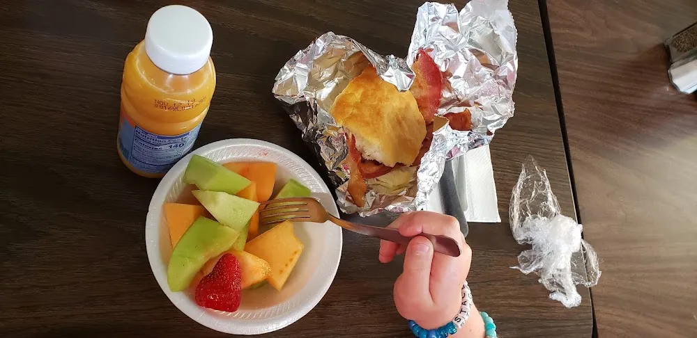 Bacon Biscuit and Fruit